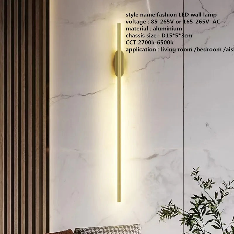 DecorBites™ Linear Tube LED Wall Lamp for Modern Interior Decor