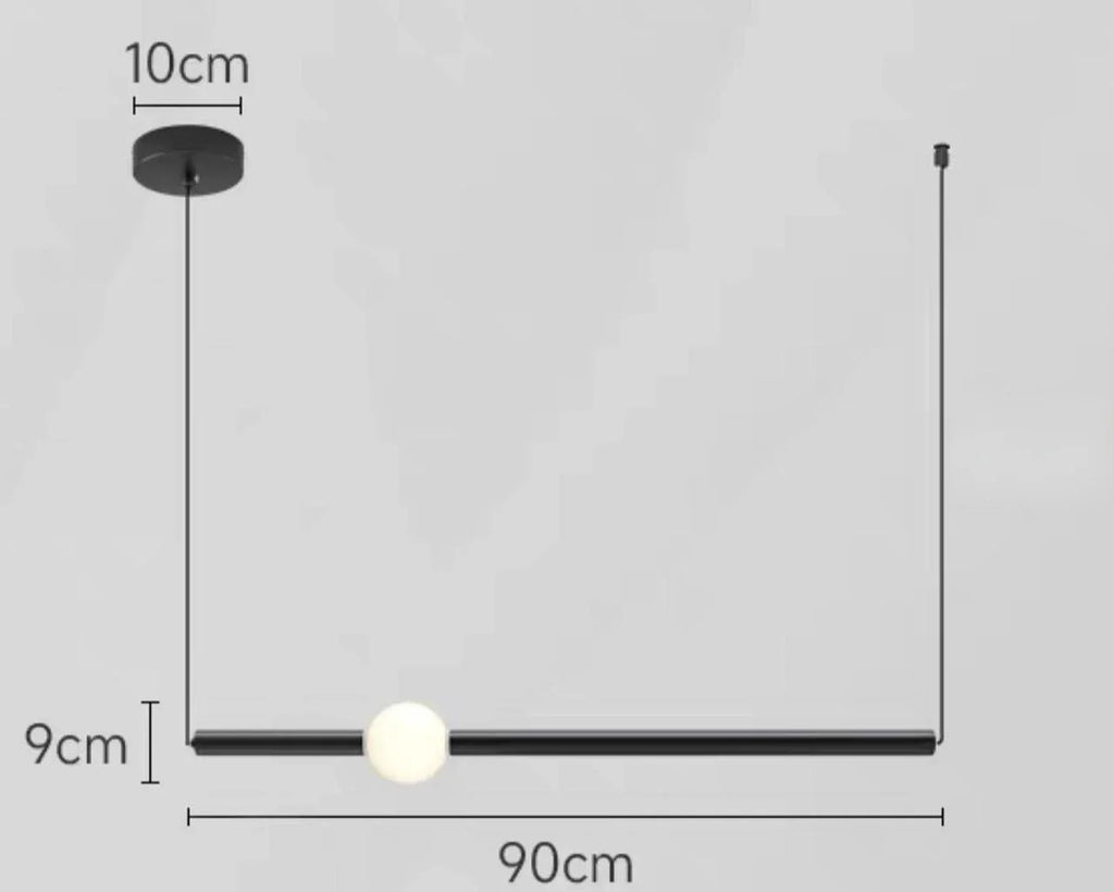 DecorBites™ Glass Rod Pendant Light - Modern Long Hanging Lamp for Living Room, Bedroom & Shop