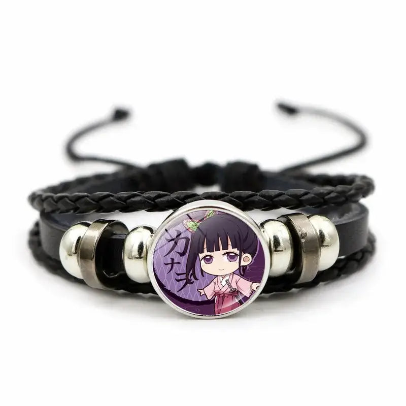 Demon Slayer Bracelet: Tanjiro & Nezuko Leather Charm
