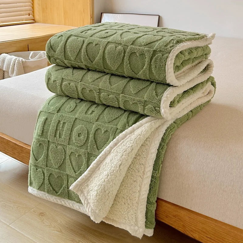 DecorBites™ Heart Shaped Cut Flowers Flannel Fleece Blanket