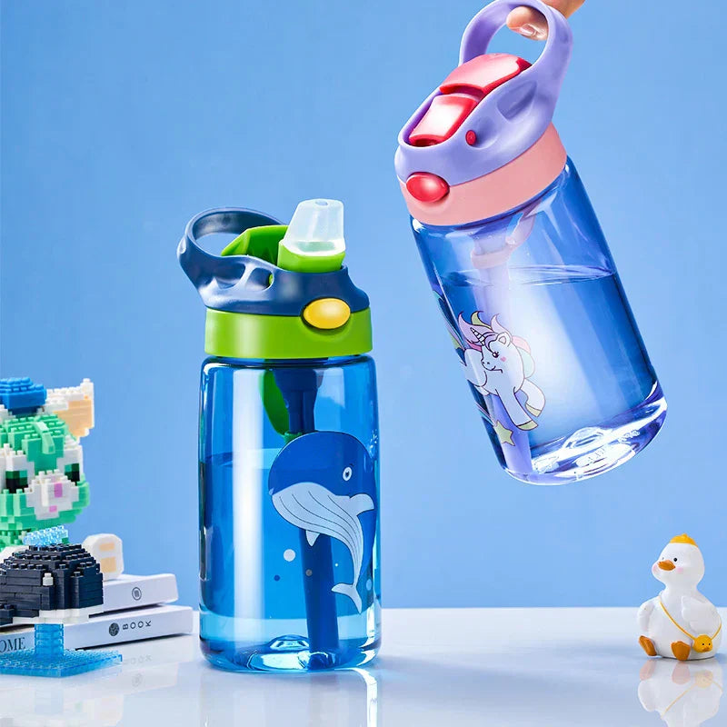 DecorBites™ Kids Anti-fall Straw Cup - Portable Water Bottle for School & Summer