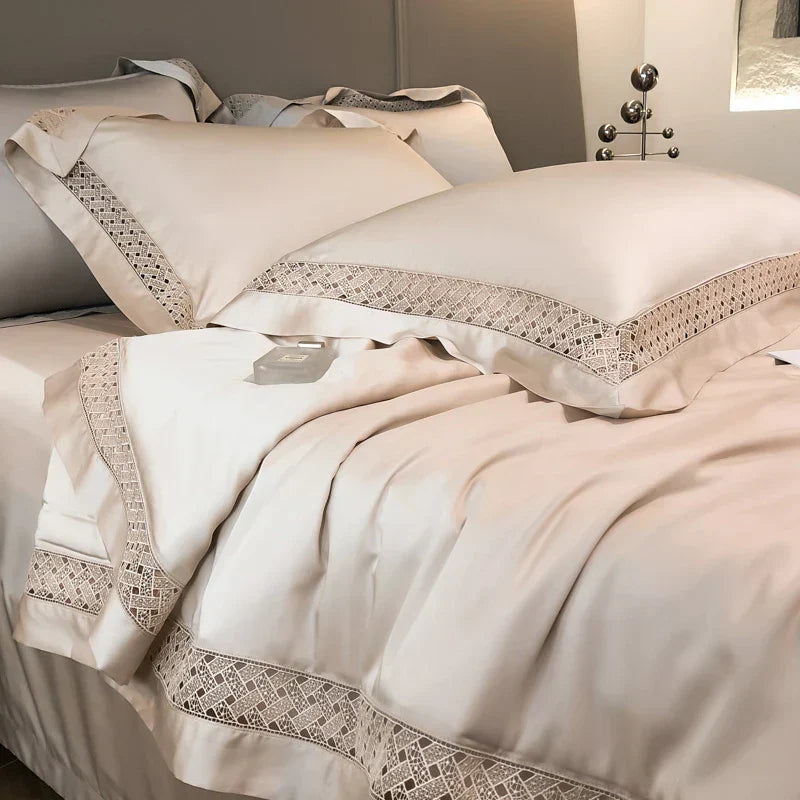 DecorBites™ Eucalyptus Fiber Summer Quilt Bedding Set with Wide Edge & Silky Cool Feel
