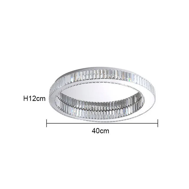 DecorBites™ Crystal LED Chrome Ceiling Light Stainless Steel Art Lighting