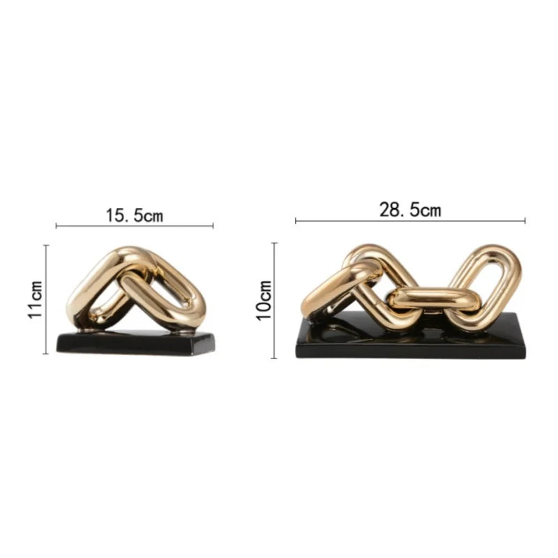 DecorBites™ Golden Chain Skeleton Lock Home Decoration Figurine