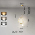 DecorBites™ Gold Black Ring Glass Ball LED Pendant Chandelier