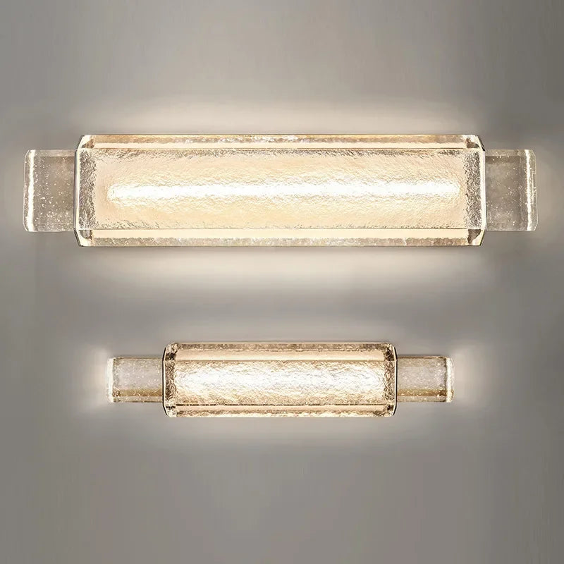 DecorBites™ Crystal Glass Bubble Wall Lights - Gold Color LED Mounted Bedroom Wall Lamps
