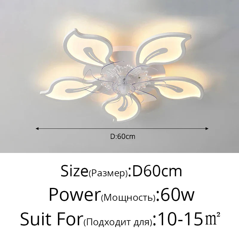 DecorBites™ Dimmable Ceiling Fan Lights with Remote Control for Living Children's Bedroom Dining Room