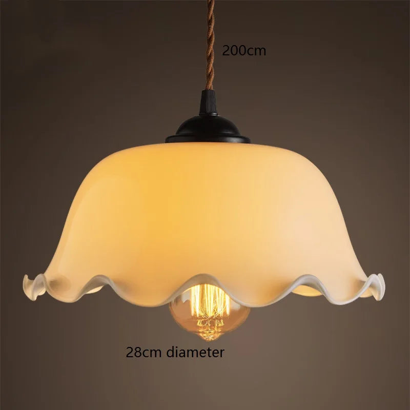DecorBites™ Green Glass LED Pendant Light for Home, Restaurant, Bar, and Loft Style Decor.
