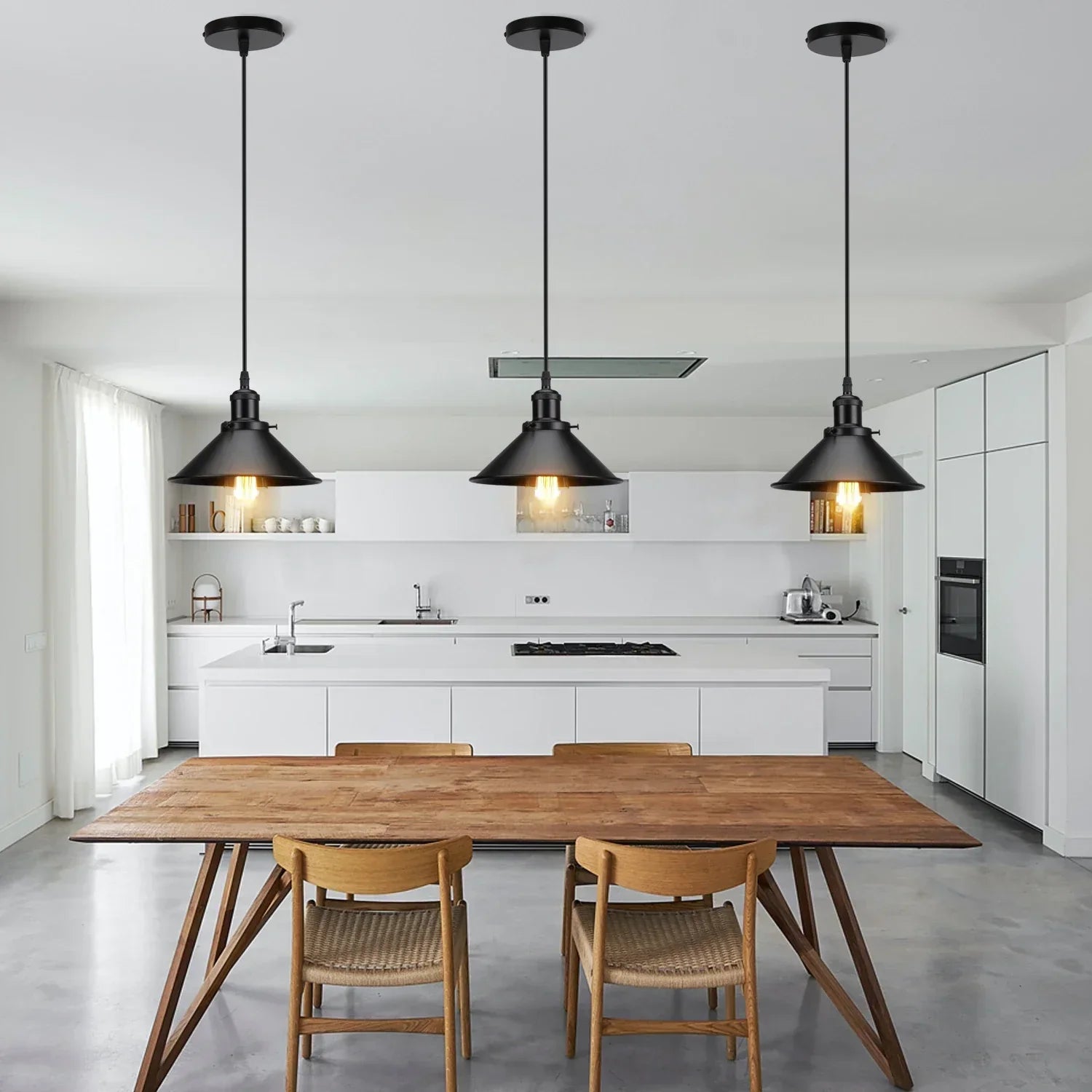 DecorBites™ Iron Pendant Light for Dining Room, Kitchen, and Bedroom