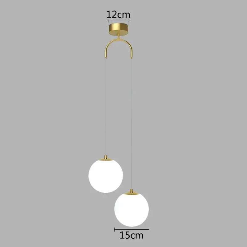 DecorBites™ Glass Ball LED Pendant Chandelier for Dining and Bedroom