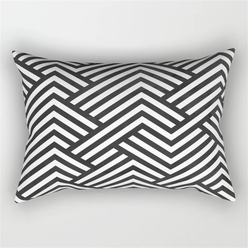 DecorBites™ Geometric Wave Line Waist Pillowcase Set