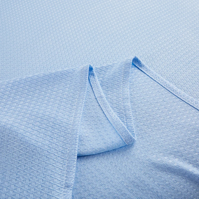 DecorBites™ Bamboo Fiber Summer Quilt - Lightweight & Breathable Diamond Grid Blanket