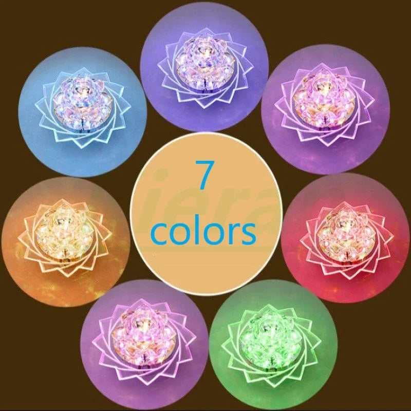 DecorBites™ Lotus Crystal LED Ceiling Lamp, Nordic Brights, Modern Style