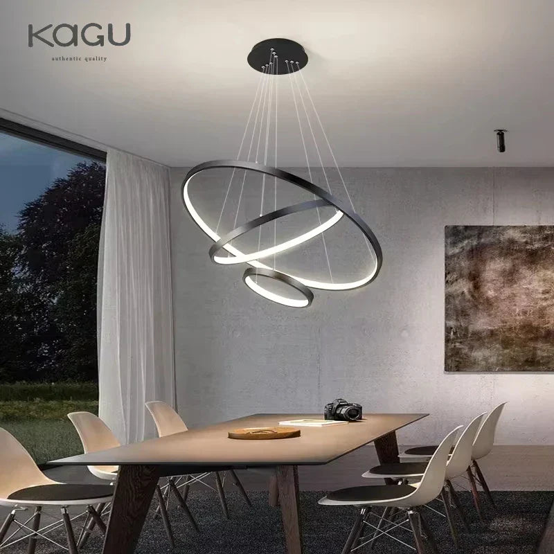 DecorBites™ LED Ceiling Chandelier Round Pendant Light for Modern Home Interior Lighting