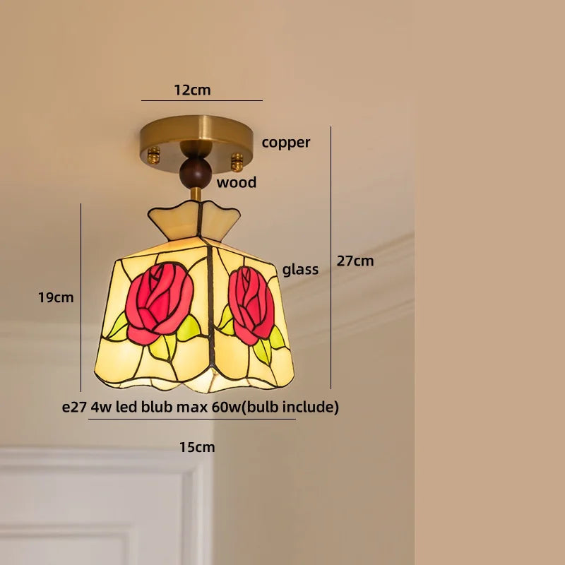 DecorBites™ Glass LED Ceiling Lamp Iron Base Nordic Modern Simple Design