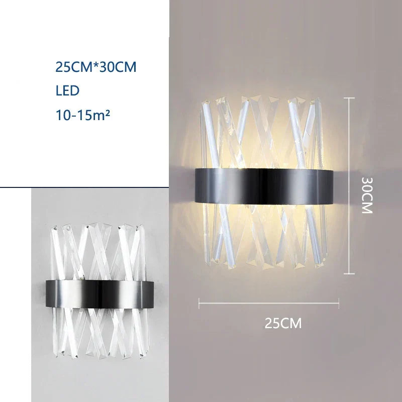 DecorBites™ Crystal Wall Lamp: Modern Light Luxury for Living Room, Bedroom, and Corridor.