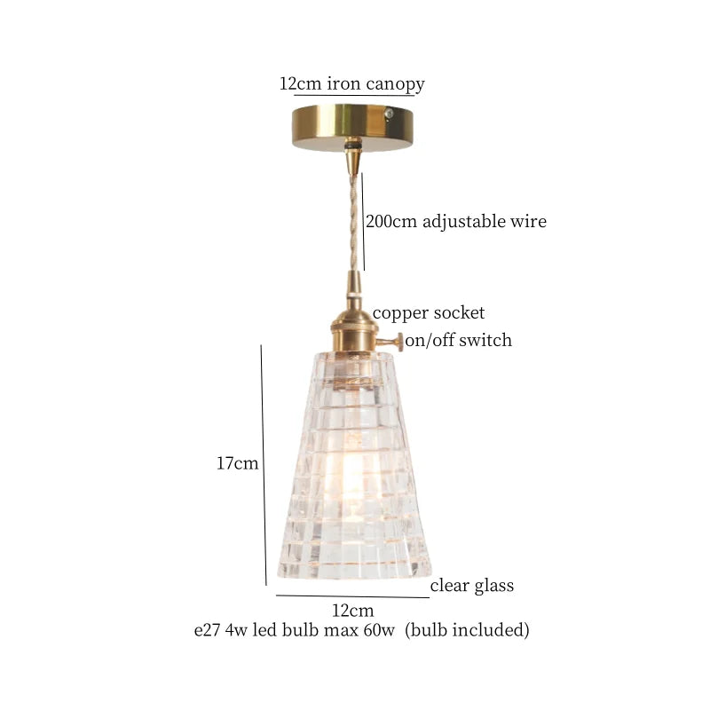 DecorBites™ Green Glass LED Pendant Light Fixture - Modern Nordic Hanging Lamp