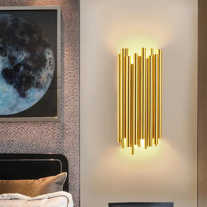DecorBites™ Gold Crystal LED Wall Lights for Bedroom Decoration