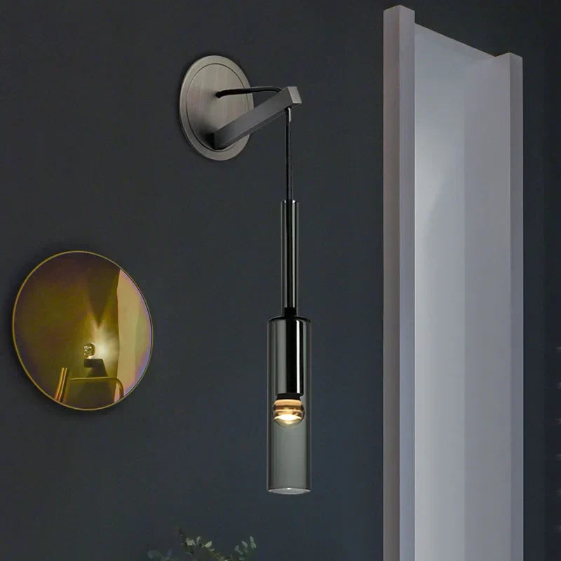 DecorBites™ Crystal Wall Lamp: Luxury Copper Bedside & Living Room Light Fixtures