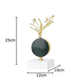 DecorBites™ Gold-plated Flower Crystal Sculpture Desk Decoration Modern Crafts Room Decor