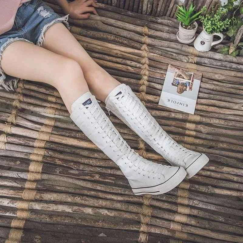 High Top Canvas Sneakers for Women