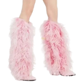 Furry Knee High Boots Women Sexy Pointed Toe Thin Heel