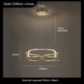DecorBites™ Adara Luxury LED Chandelier: Modern Ring Light for Home Interior Decoration