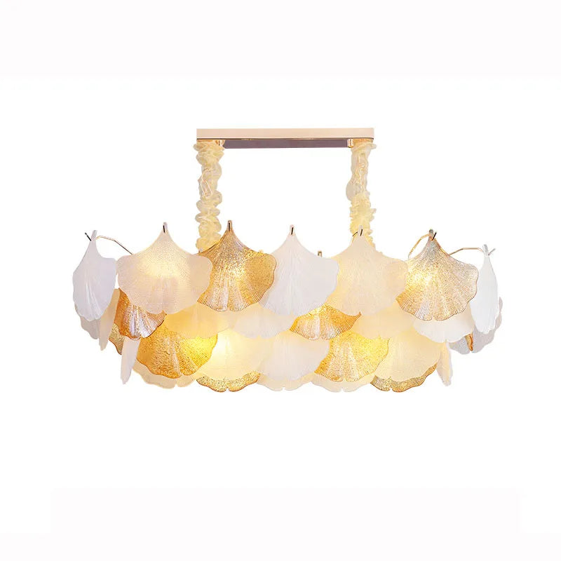DecorBites™ Ginkgo Art Deco Dimmable Chandelier for Dinning Room