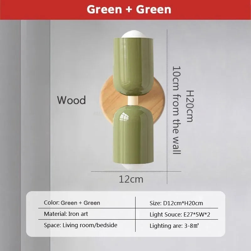 DecorBites™ Cream Zipper Wooden Wall Lamp for Bedroom Living Room Hallway Illumination