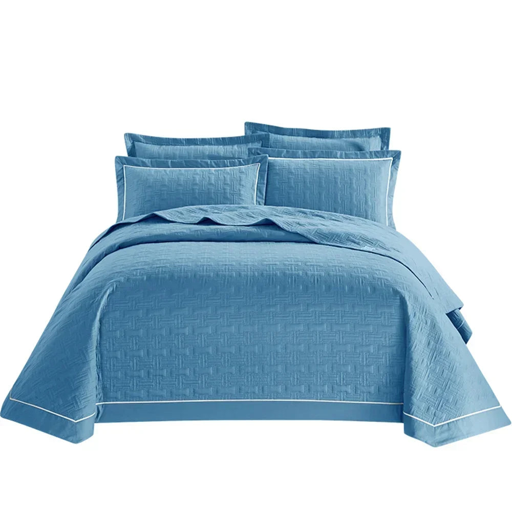 DecorBites™ Cotton Coverlet Bedspread Set with Thick Quilting for Luxurious Bedding