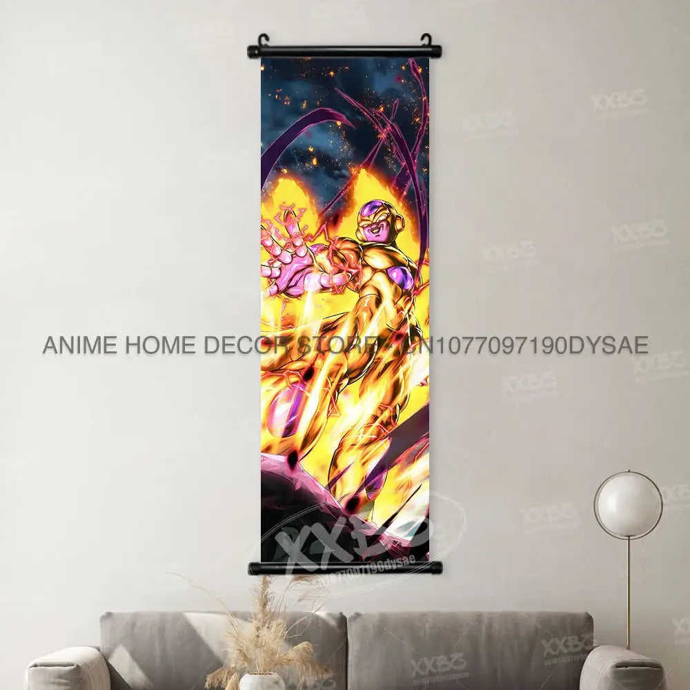 Dragon Ball Posters: Goku & Vegeta Hanging Scroll Wall Art