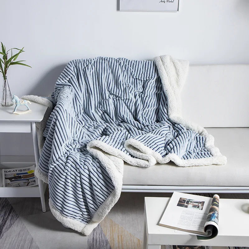 DecorBites™ Cozy Nordic Wool Throw Blanket: Soft & Stylish for Office, Sofa, or Shawl