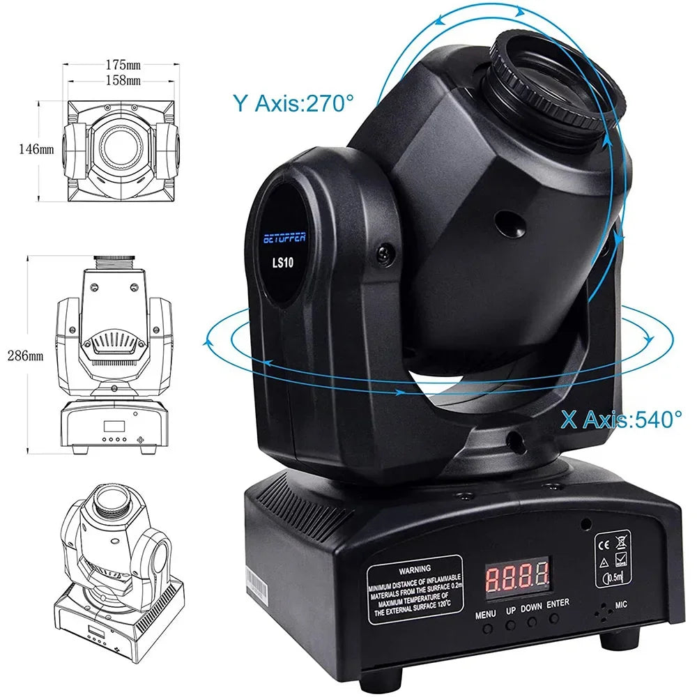DecorBites™ Big Dipper 10W Spot Light with Pattern Effects and DMX512 Control
