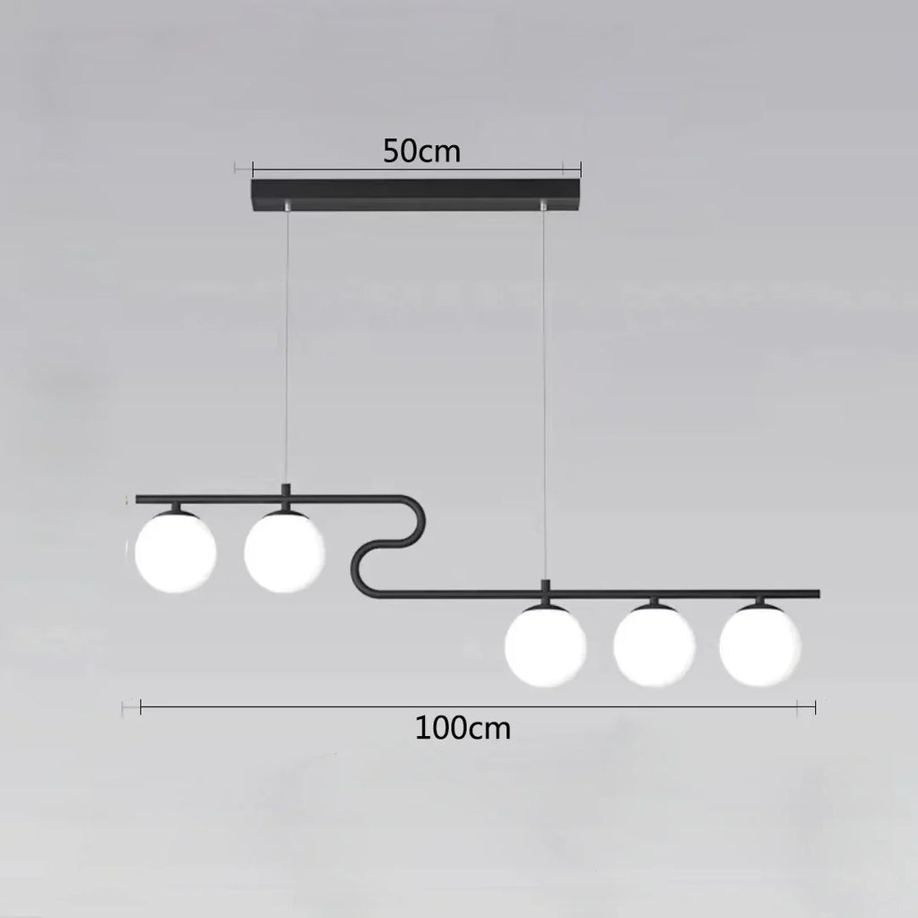 DecorBites™ Glass Ball LED Chandeliers for Home Dining Kitchen Office Decor Lighting