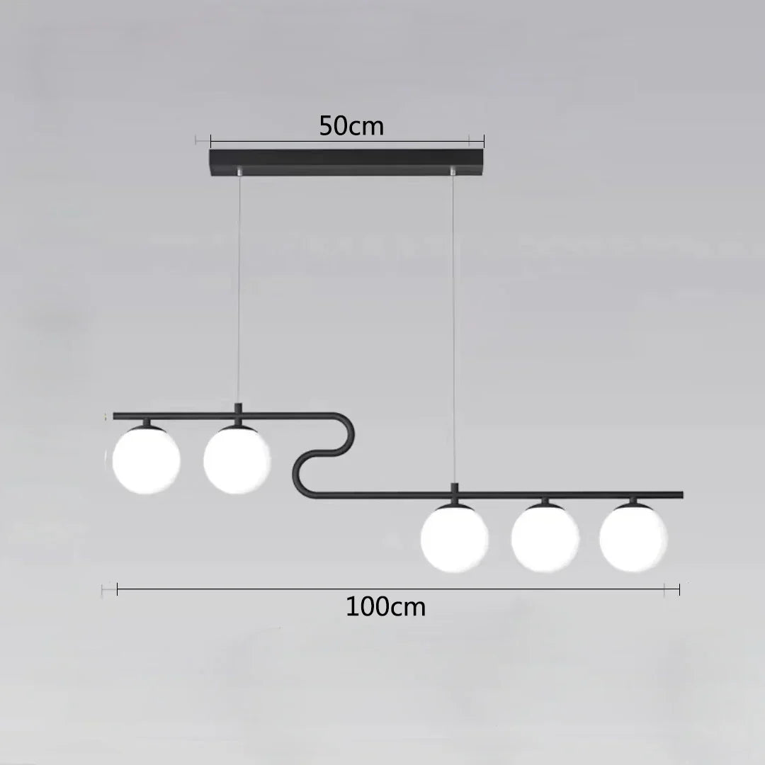 DecorBites™ Glass Ball LED Chandeliers for Home Dining Kitchen Office Decor Lighting