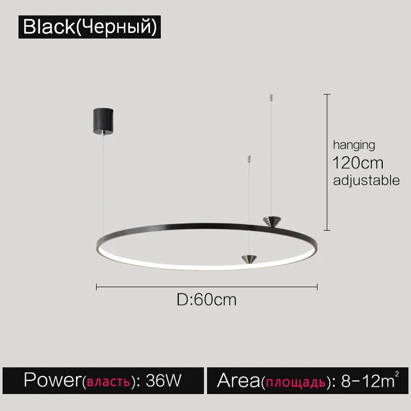 DecorBites™ Italian Style Annular Pendant Lamp for Living Room, Dining Room, Bedroom