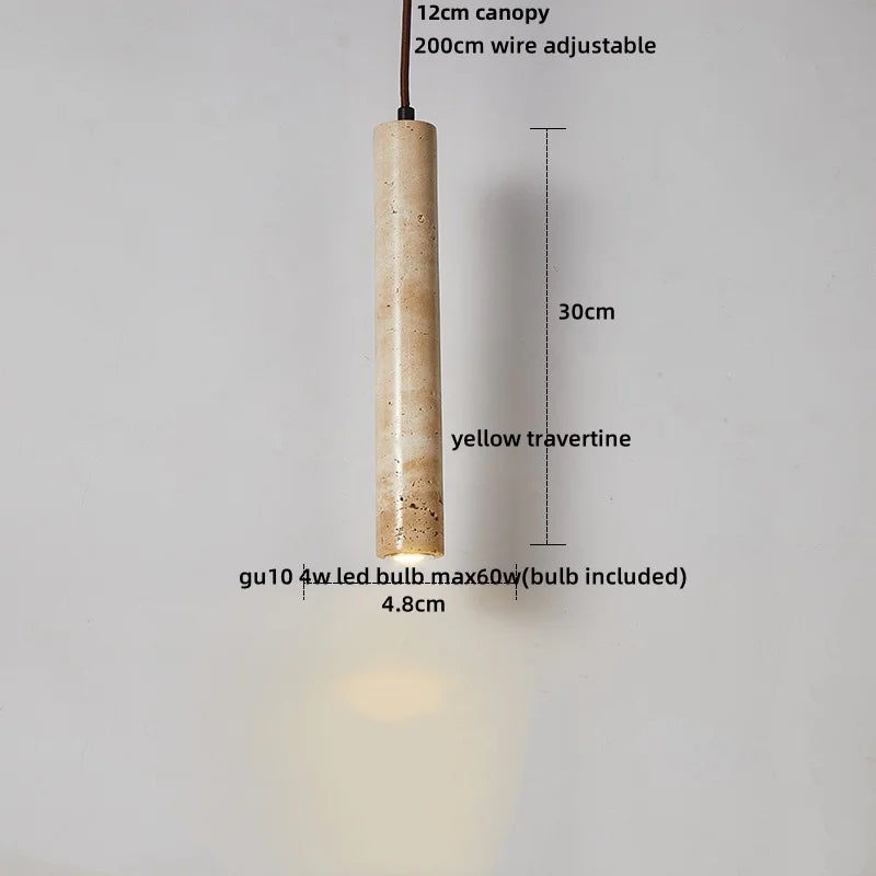 DecorBites™ Japanese Style LED Pendant Lights Wood Canopy Cement Lampshade