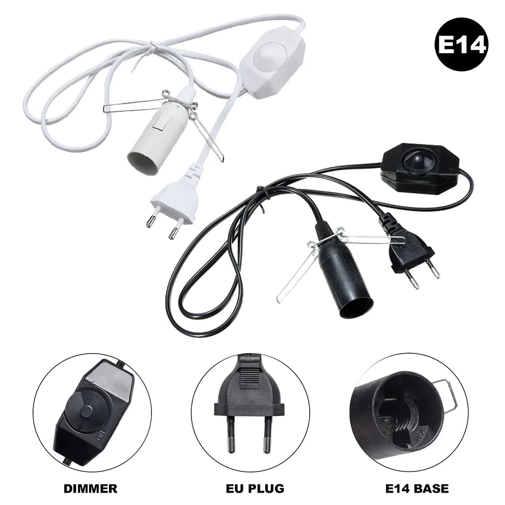 DecorBites™ Decorative Lamp Cord with Dimmer Switch and E14 E27 Socket