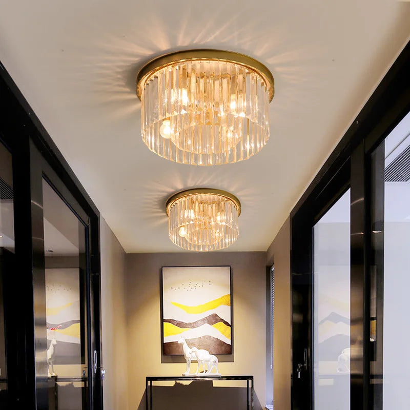 DecorBites™ Crystal Flush Mount Ceiling Light for Elegant Home Decor