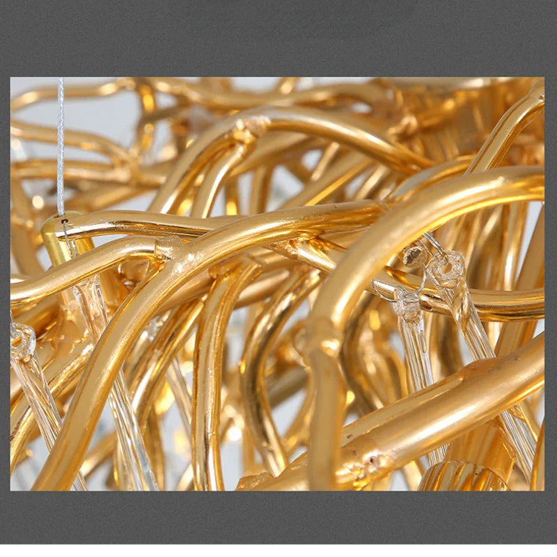 DecorBites™ Crystal Water Drop Branch Chandelier: Luxury LED Lighting for Hall, Living Room, or Bar