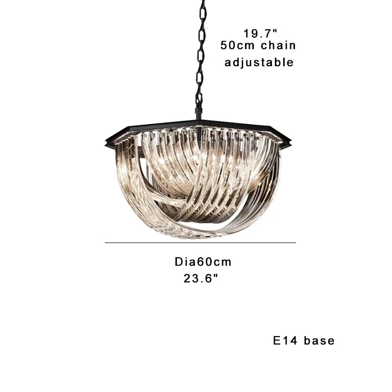 DecorBites™ Glass Crystal Pendant Lights for Kitchen Island Bar - Elegant Luxury LED Lamps
