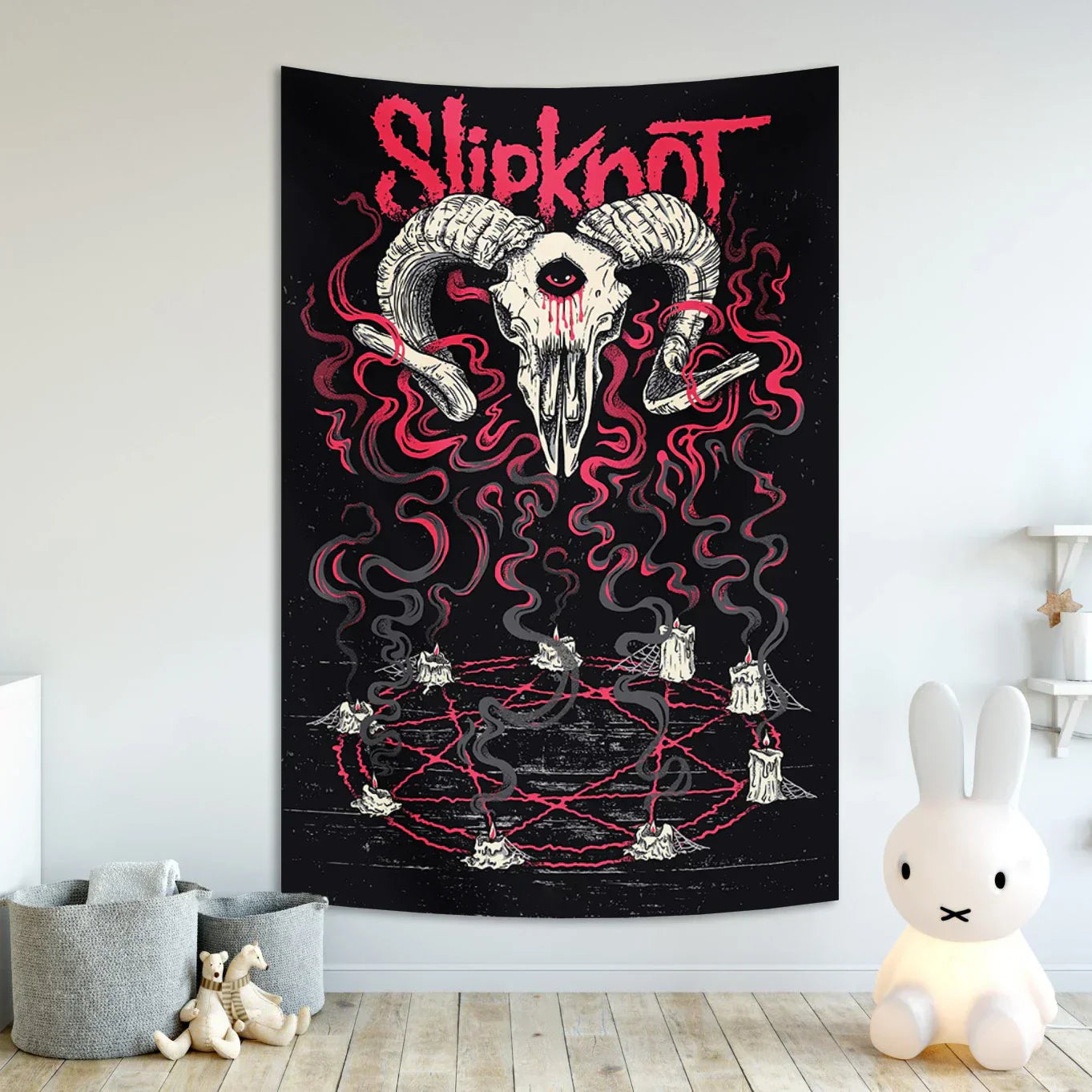 DecorBites™ Heavy Mental Music Tapestry Wall Hanging- Hippie Art Room Flag