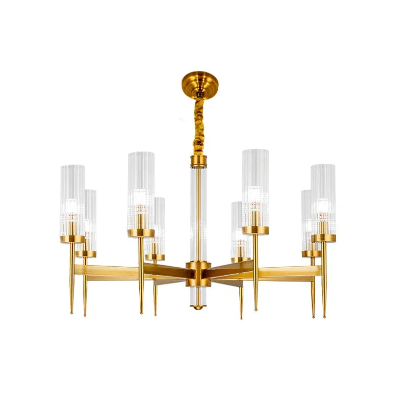 DecorBites™ Gold Plated Nordic Living Room LED Chandelier | Luxury Hanging Pendant Lighting