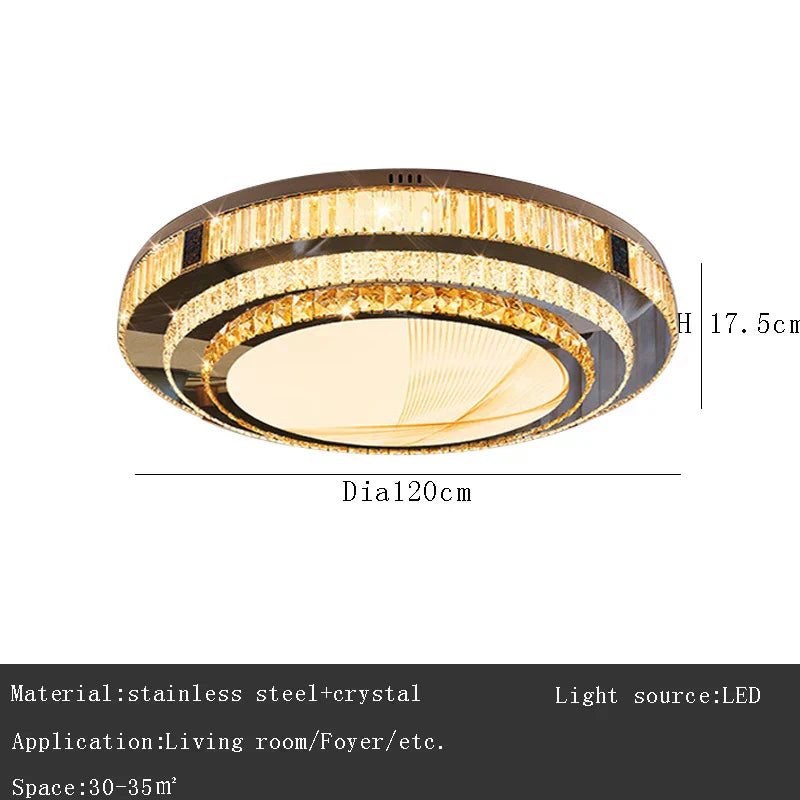 DecorBites™ Gold Crystal Ceiling Lights for Modern Home Decor