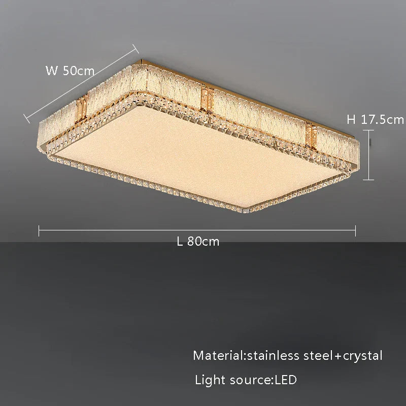 DecorBites™ Glass Crystal LED Ceiling Lamp Modern Minimalist Home Décor Light Fixtures