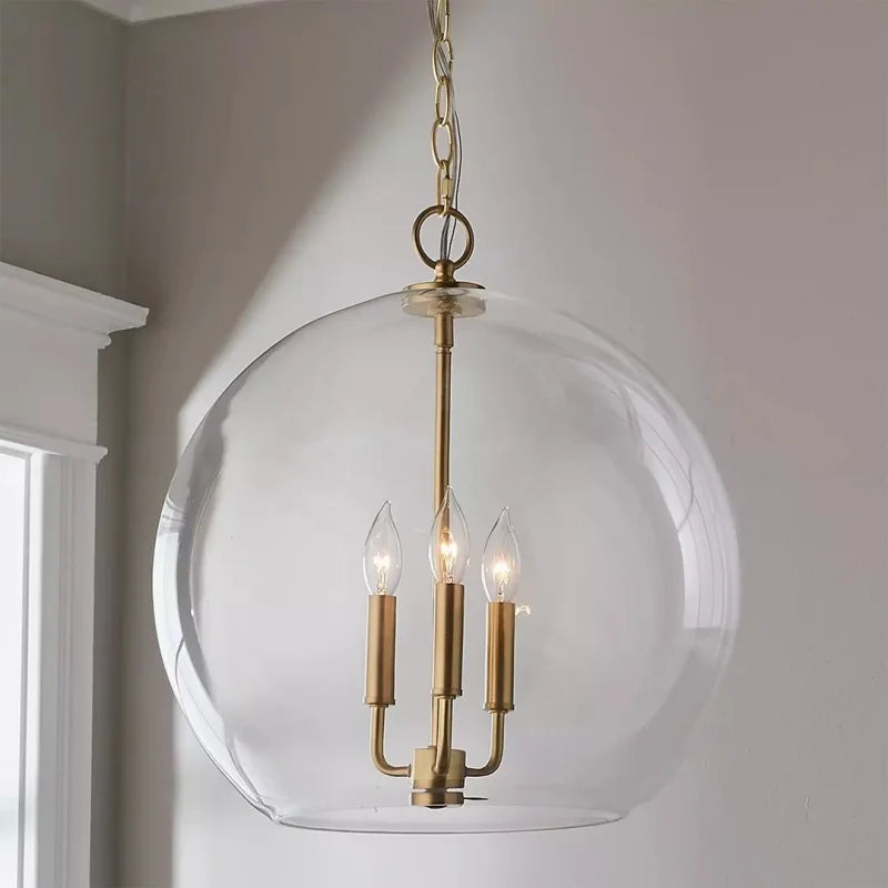 DecorBites™ Glass Ball LED Chandelier for Modern Restaurant & Bar Decor