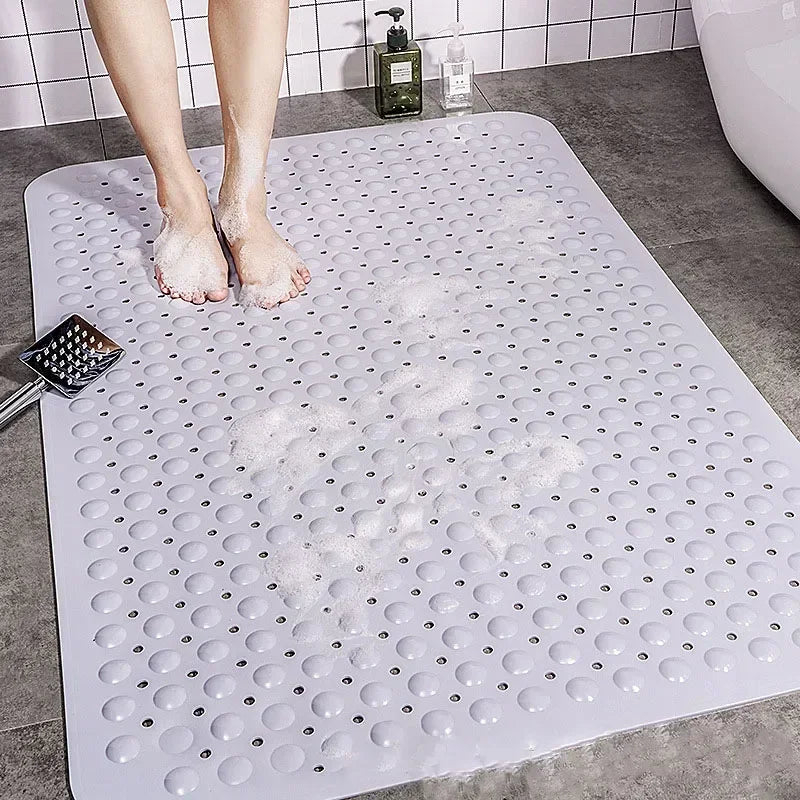 DecorBites™ Large Non-Toxic Non-Slip Bath Mat with Suction Cups for Safety and Comfort