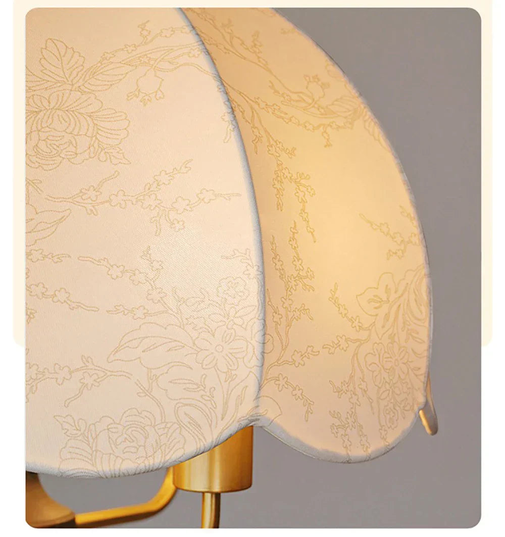 DecorBites™ Korean Fabric Pendant Light for Bedroom Study Hotel Chandelier LED Lamp