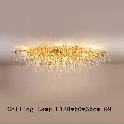 DecorBites™ Crystal Drop Chandelier for Dining Living Room Bedroom Luxury Decor