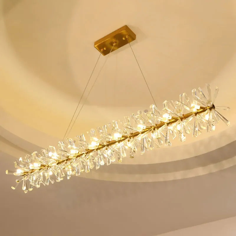 DecorBites™ Crystal LED Chandelier for Home Decor – Modern Hanging Lamp